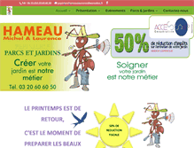 Tablet Screenshot of pepinierehameau.com